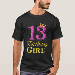 Camiseta 13 Garota de aniversário Princesa com 13 anos de