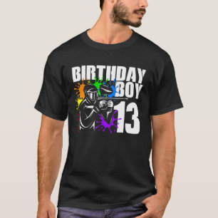 Camiseta 13 Gif De Festa de aniversário De Paintball De 13 
