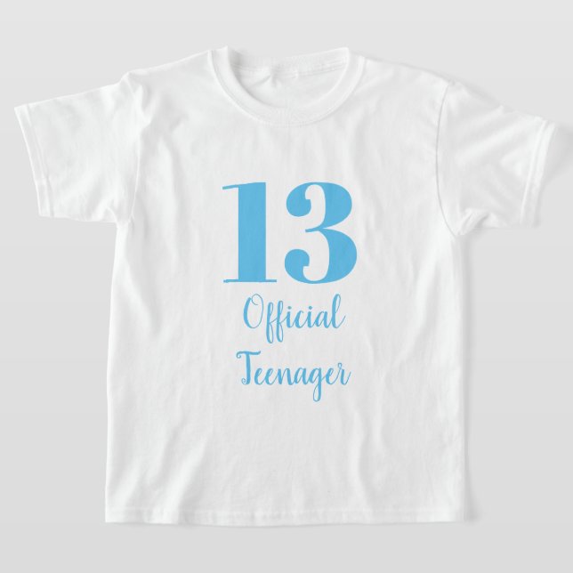 Camiseta 13 Oficial Aniversário do Céu Azul Branco (Postura )