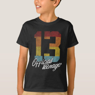 Camiseta 13 Oficial de Adolescente Aniversário de 13 Anos