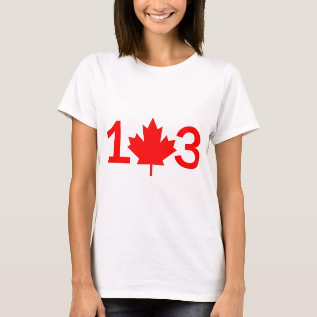 Camiseta 13 Províncias e Territórios do Canadá (Frente)