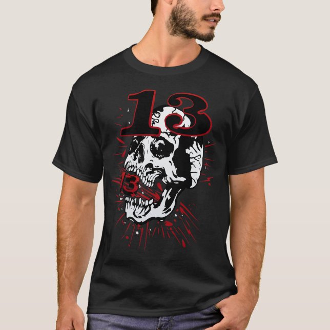 Camiseta 13 serie tete de mort tattoo crane hipster skulls  (Frente)