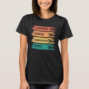 Camiseta 13 Vintage Aniversário Legend Desde Fevereiro De 2