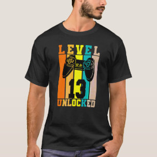 Camiseta 13 Year Old Vintage Level Unlocked 13th Birthday G