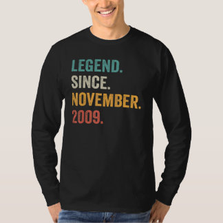 Camiseta 13 Years Old Legend Since November 2009 13th Bday