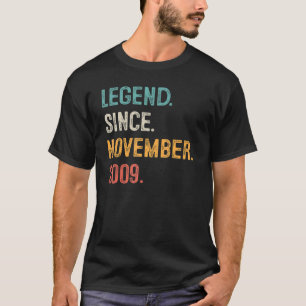 Camiseta 13 Years Old Legend Since November 2009 13th Bday