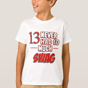 Camiseta 13o design do aniversário dos anos de idade