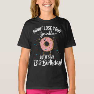 Camiseta 13o O perder engraçado da rosquinha do aniversário