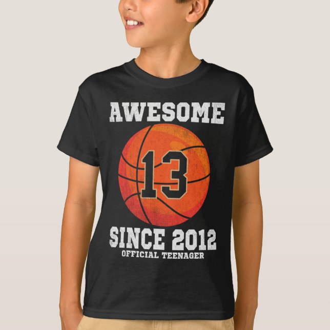 Camiseta 13th Birthday Sketll Fan 13 Years Old Official Tee (Frente)