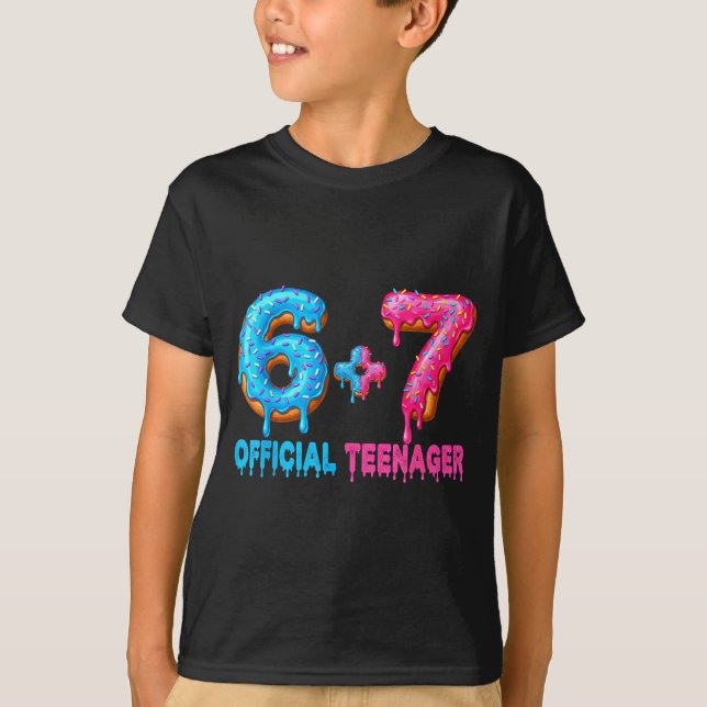 Camiseta 13th Birthday Teenager 6+7 67 Donalt Drip  (Frente)