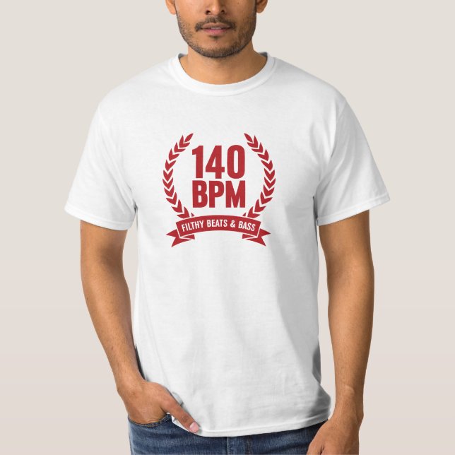 Camiseta 140 batidas sujos de BPM & vermelho baixo de (Frente)