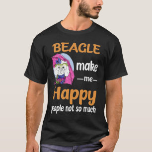 Camiseta 140 Beagle me faz feliz