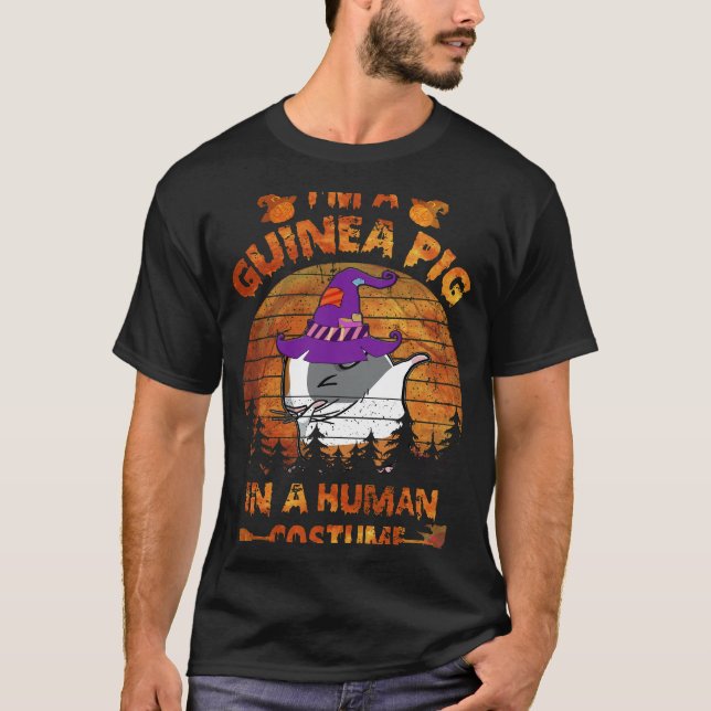 Camiseta 142 Roupa De Dia Das Bruxas De Suíno Para Humanos (Frente)