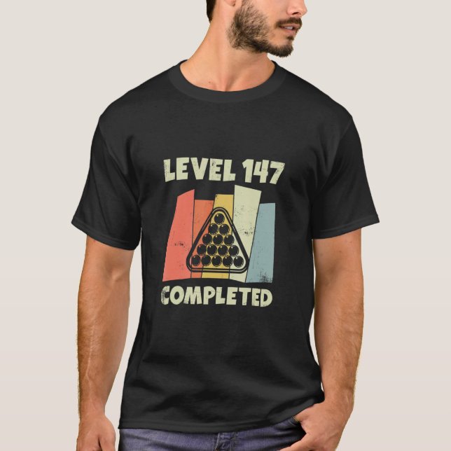 Camiseta 147 Retrô Máximo De Snooker De Billard Esportiva (Frente)