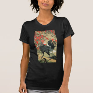 Camiseta 14. 南 天 雄 図, 若 鶏 Loucos vermelhos e galo, Jacuchu