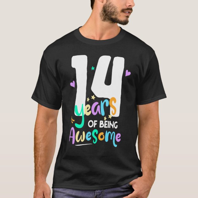Camiseta 14 Anos De Adolescente Da Décima Quarta 14 (Frente)