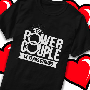 Camiseta 14 anos de forte Casal de 14 do de potência