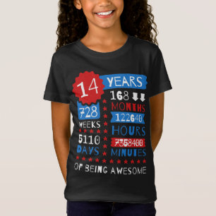 Camiseta 14 anos de ser impressionante - 14o T do presente
