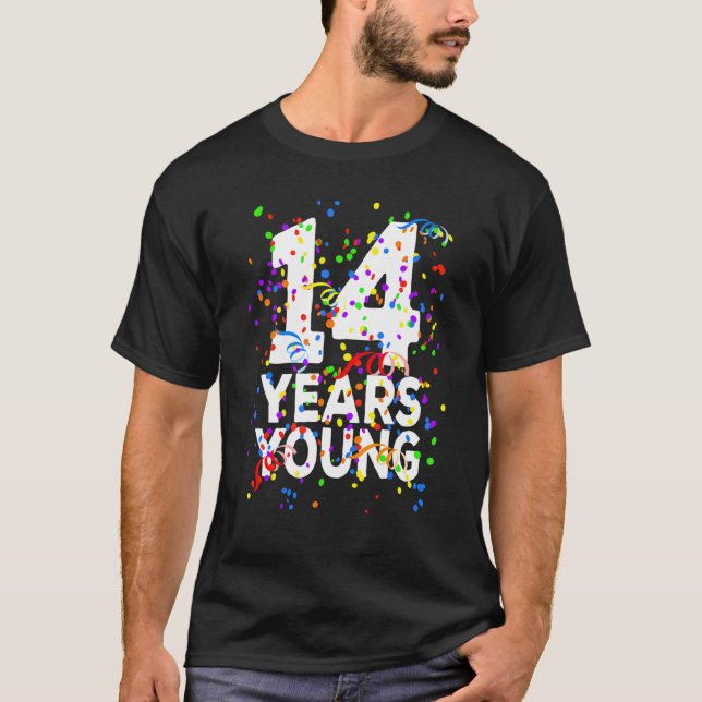 Camiseta 14 Anos Jovens Felizes 14 de Aniversário Meninas (Frente)
