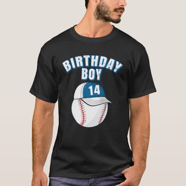 Camiseta 14 Birthday Boy Engraçado Brincadeira 14 Anos Joga (Frente)
