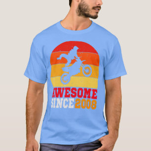 Camiseta 14 Birthday Dirt Bike De 14 Anos De Idade