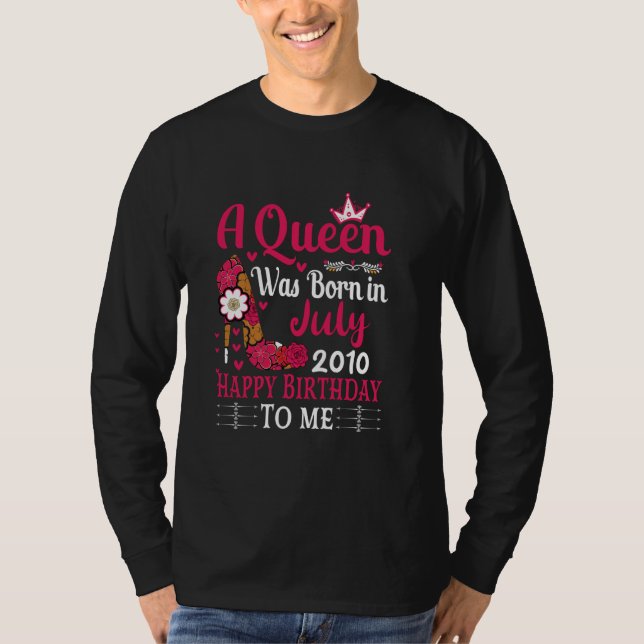 Camiseta 14 Birthday High Heel Uma Rainha Foi Nascer No Dia (Frente)