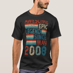 Camiseta 14 Birthday, Uma Legenda Epic Incrível Desde Maio