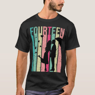 Camiseta 14 Casamento Aniversário Esposa do Marido 14 Anos 
