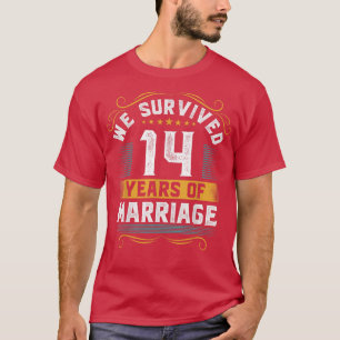 Camiseta 14 Casamento de Casais de casamento Marido Wif