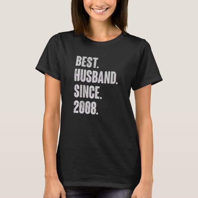 Camiseta 14 Wedding Anniversary For Him  Best Husband Since (Frente)