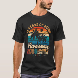 Camiseta 14 Year Old Gifts Awesome 2008 Limited Edition 14T