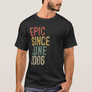 Camiseta 15 Aniversário De 15 Anos Vintage Fez Nascer 2006