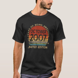Camiseta 15 Aniversário de outubro de 2007 Homens Mulheres