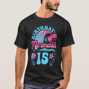 Camiseta 15 Aniversário Sereia 15 Anos Festa Do Tema Oceâni