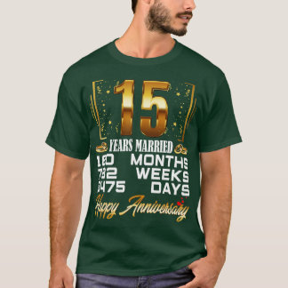Camiseta 15 Anos De Casamento Engraçado De 15