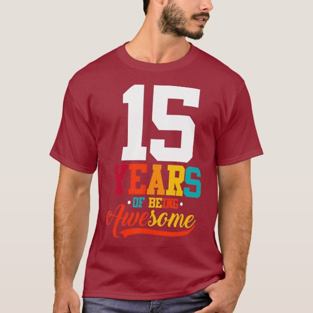 Camiseta 15 Anos De Espetacular Presentes Com 15 Anos (Frente)