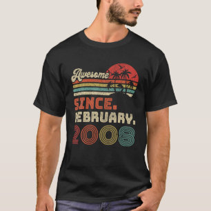 Camiseta 15 anos de idade incrível desde fevereiro de 2008 