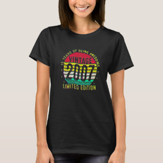 Camiseta 15 Anos de Idade Vintage 2003 15º Aniversário