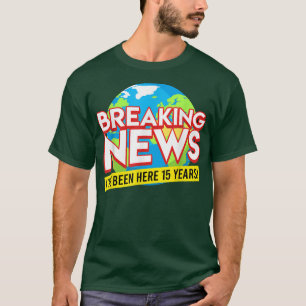 Camiseta 15 anos de serviço Aniversário da empresa 15 anos