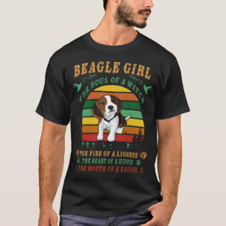 Camiseta 15 Beagle Girl Ele Almoçou O Fogo O Coração A Boca