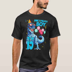 Camiseta 15 Birthday Boy Dinosaur Party Para 15 Anos B