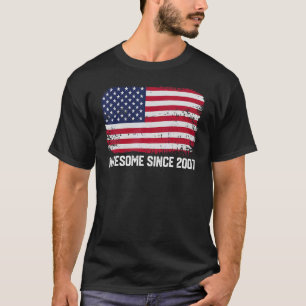 Camiseta 15 Birthday Vintage Incrível Desde 2007
