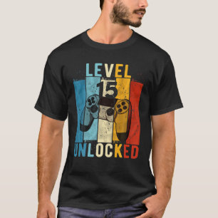 Camiseta 15 de 15 anos de jogos de vídeo desbloqueados do n