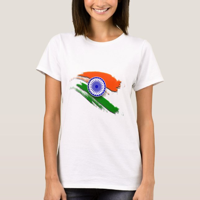Camiseta 15 de agosto Dia da Independência India (Frente)