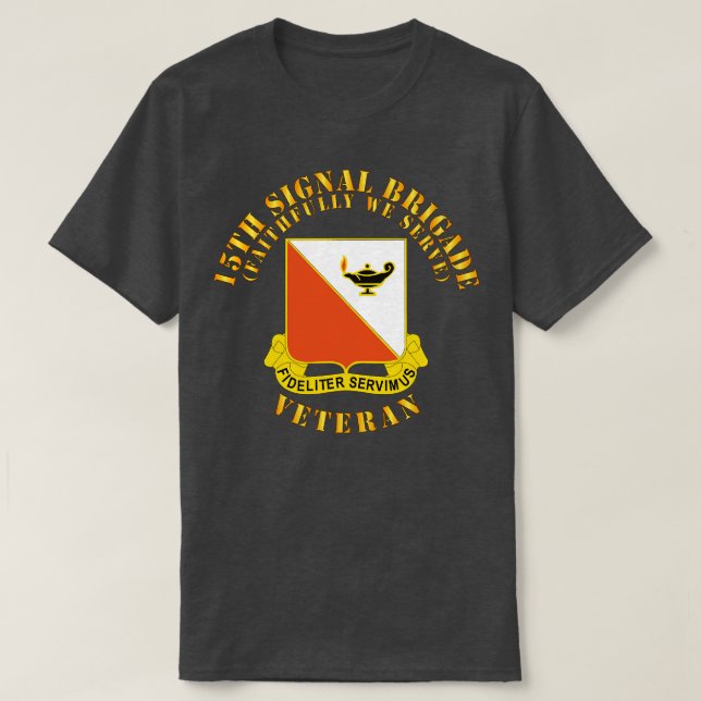 Camiseta 15 Signal Brigade DUI Veteran X (Frente do Design)