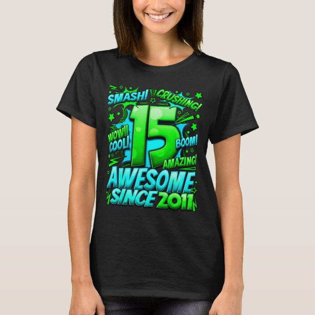 Camiseta 15 Year Old For Boys 15th Birthday Boy 15 Year Old (Frente)