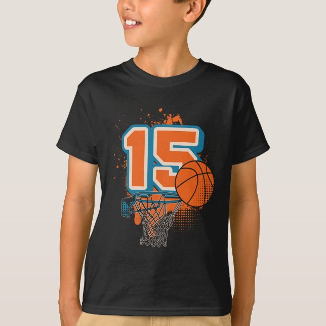 Camiseta 15th Birthday Boy Sketll Player Sketll 15 Years Ol (Frente)