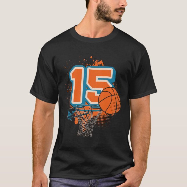 Camiseta 15th Birthday Boy Sketll Player Sketll 15 Years Ol (Frente)