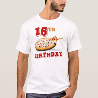 Camiseta 16ª festa de aniversário da pizza