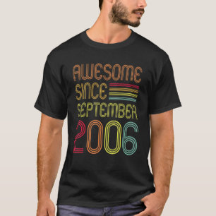 Camiseta 16º aniversário 16 anos é incrível desde setembro